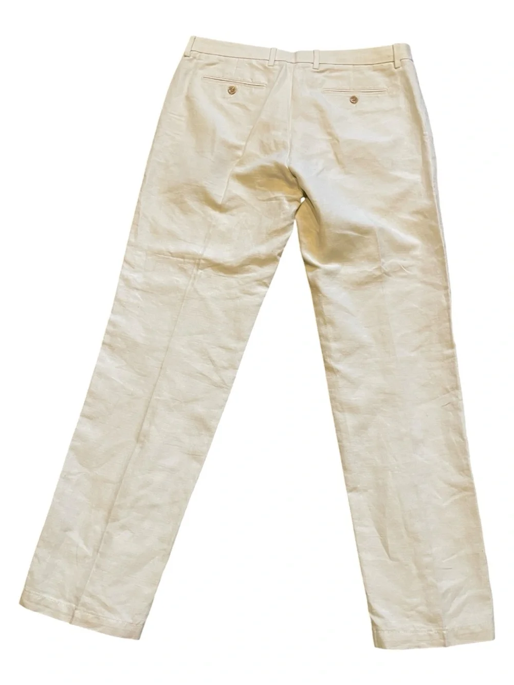 Banana Republic Kentfield Pant Linen Cotton Blend Cream Trousers 34x32